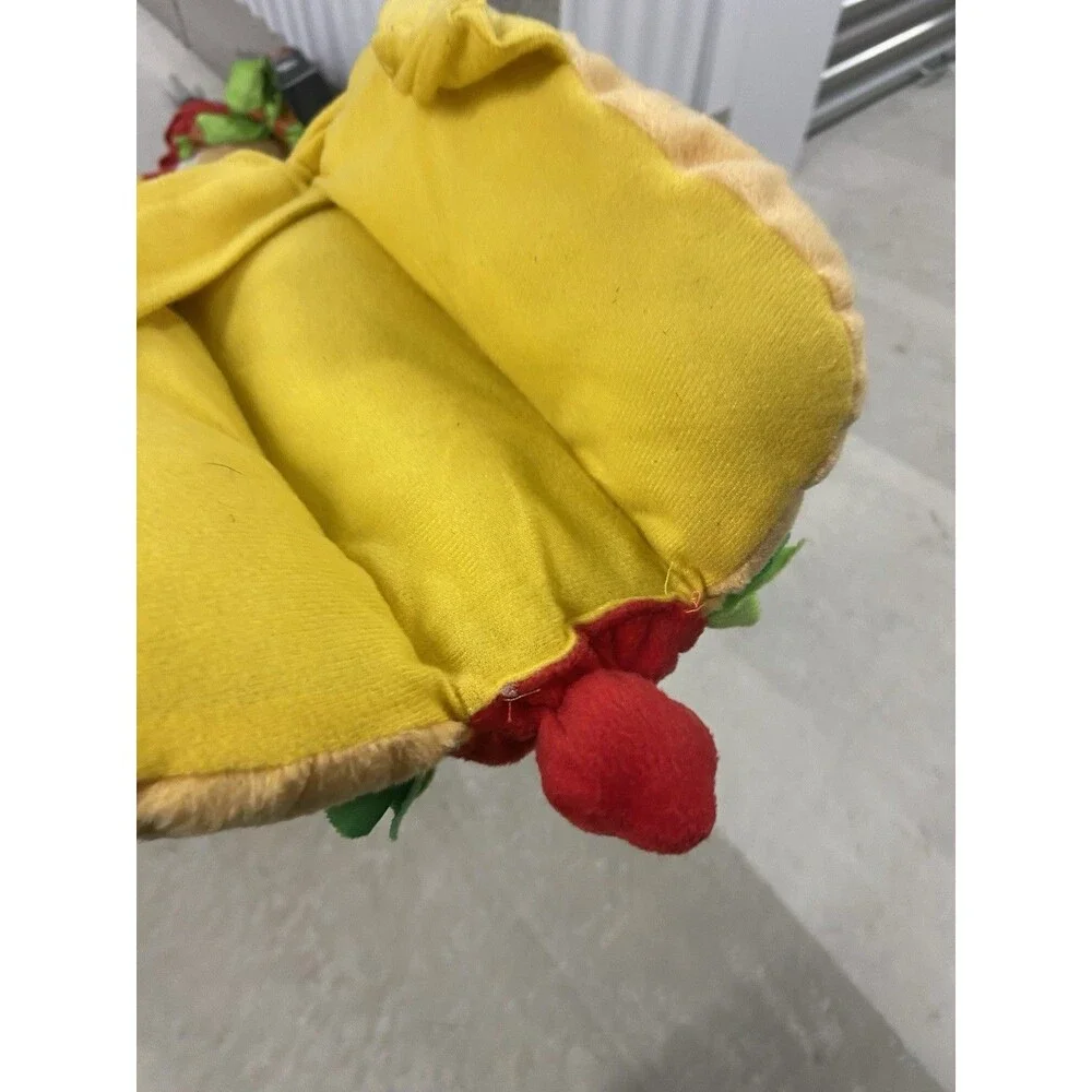 Halloween Pet Costume Plush Hot Dog on Mustard - Small Funny Outfit
